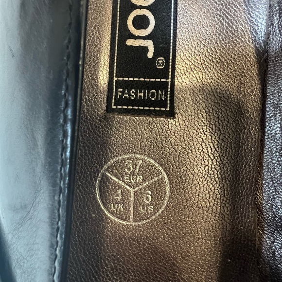 Gabor Leather Square Toe Black Block Heels - Picture 8 of 13